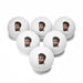 six ping pong balls with a picture of a man's facea bunch of white balls with a man's face on themPing Pong Sport Gifts, Custom Personalized Ping Pong ball, Ping Pong Gift, Beer Pong Gift, Photo on Ping Pong Ball, Multi Pyramid View, White