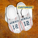 Baseball Clog Sport Gifts, Custom Personalized Baseball Clogs, Baseball Gift, Top View