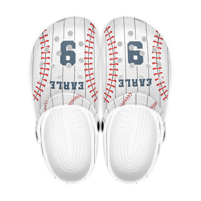 Baseball Clog Sport Gifts, Custom Personalized Baseball Clogs, Baseball Gift, Top View