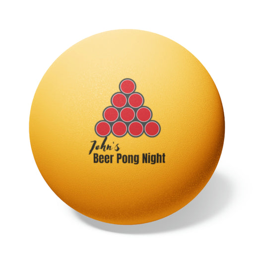 Ping Pong Sport Gifts, Custom Personalized Ping Pong ball, Ping Pong Gift, Beer Pong Gift, Beer Pong Night, Front View, Orange