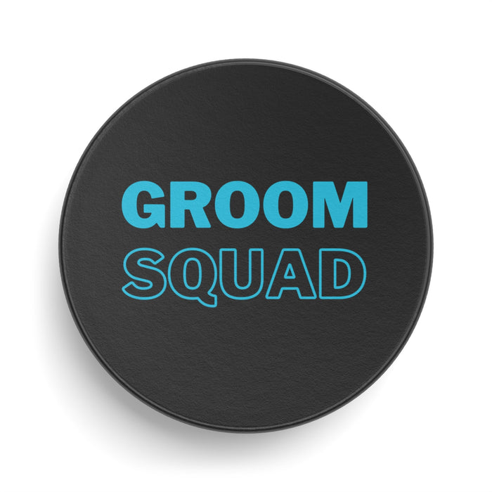 Hockey Sport Gifts, Custom Personalized Hockey Puck Top View, GROOM SQUAD, Groomsmen Gift