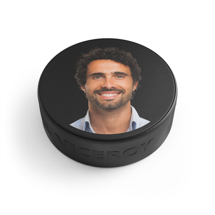 Hockey Sport Gifts, Custom Personalized Hockey Puck, Hockey Gift, Face On Hockey Puck, Bottom View