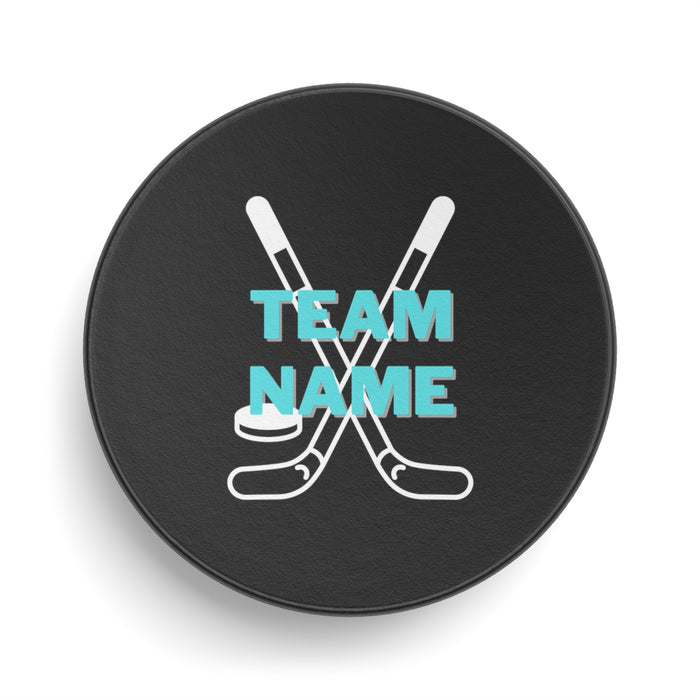 Hockey Sport Gifts, Custom Personalized Hockey Puck Top View, Hockey Team, Team Gift