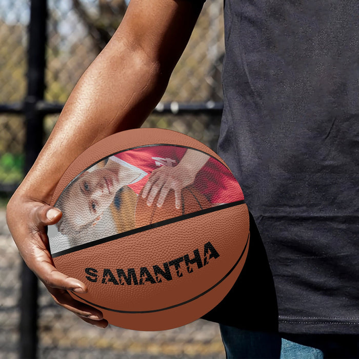 Basketball Sport Gifts, Custom Personalized Basketball, Basketball Gift, Front View