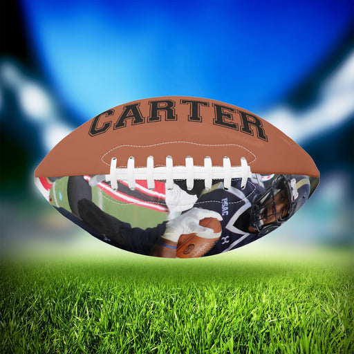 Football Sport Gifts, Custom Personalized Football, Football Gift, Front View, Photo On Football