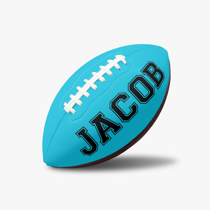 Football Sport Gifts, Custom Personalized Football, Football Gift, Left Angle View, Blue