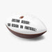 Football Sport Gifts, Custom Personalized Football, Football Gift, Right Angle View, White