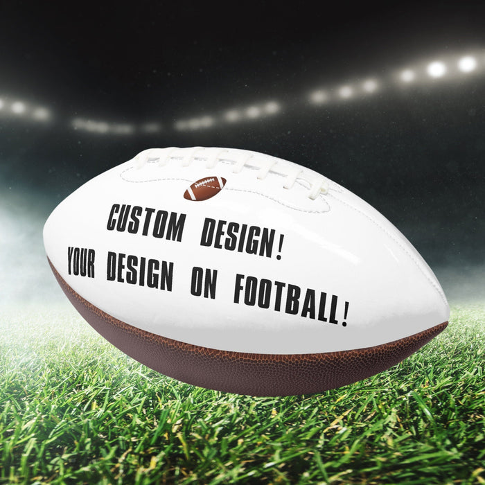 Football Sport Gifts, Custom Personalized Football, Football Gift, Front View, White