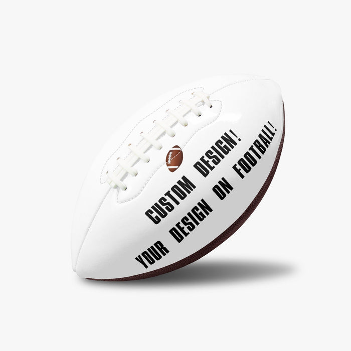 Football Sport Gifts, Custom Personalized Football, Football Gift, Left Angle View, White