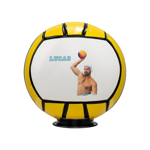 Water Polo Sport Gifts, Custom Personalized Water Polo Ball, Water Polo Gift, Photo on Water Polo Ball, Top View