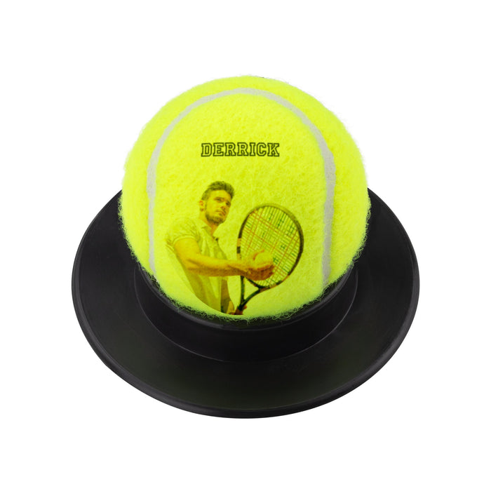 Tennis Sport Gifts, Custom Personalized Tennis ball, Tennis Gift,  Front View, Photo on Tennis ball