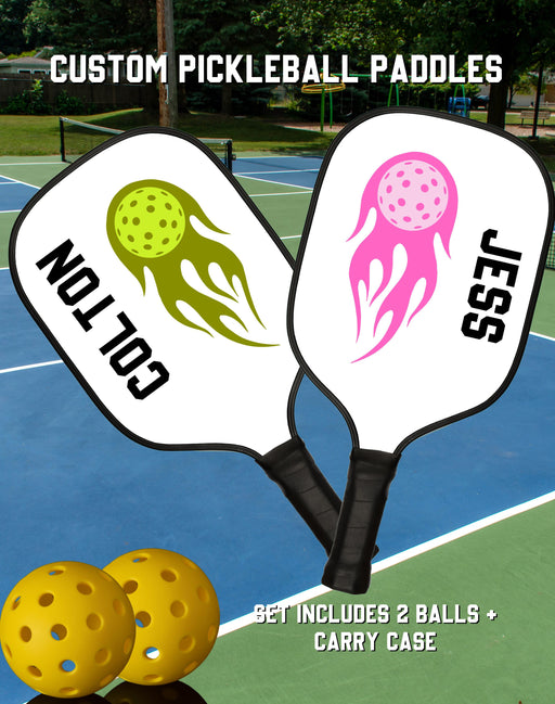 Pickleball Sport Gifts, Custom Personalized Pickleball Paddles, Name on Pickleball Paddle,  Front View