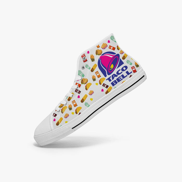 Taco Bell Light Adult High-Top Canvas Shoes - Sport Gifts, Sports Fan Gifts