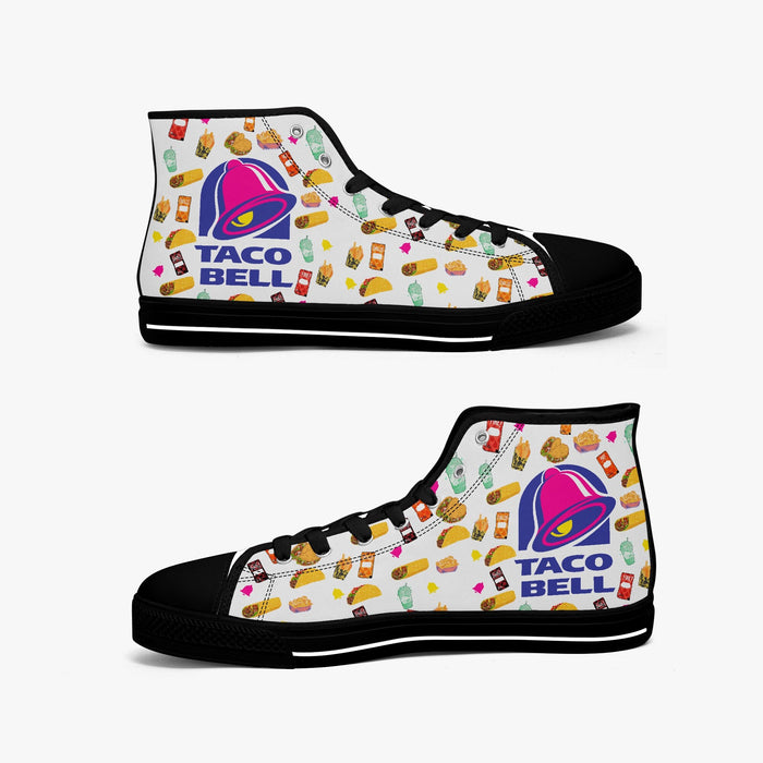 Taco Bell Light Adult High-Top Canvas Shoes - Sport Gifts, Sports Fan Gifts