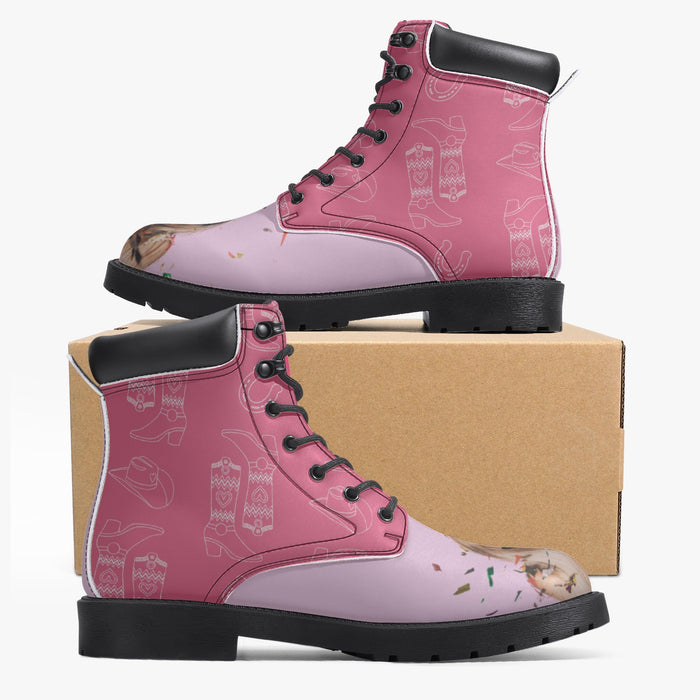 Custom Bachelorette Party Leather Boots - Sport Gifts, Sports Fan Gifts