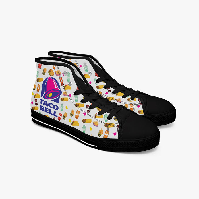 Taco Bell Light Adult High-Top Canvas Shoes - Sport Gifts, Sports Fan Gifts