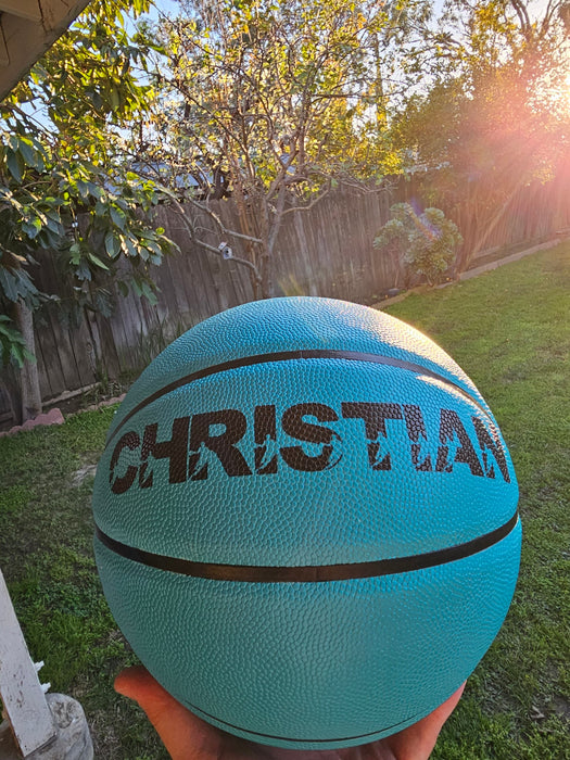 Basketball Sport Gifts, Custom Personalized Basketball, Basketball Gift, Top View, Blue